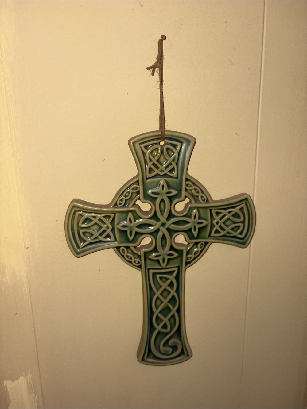 Ceramic Celtic Cross Wall Hanging